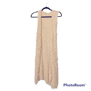 Free People Knitted Long Sweater Layering Vest